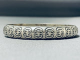 Tremendous Vintage Native American Navajo Sterling Silver Bangle Bracelet-Nativo Arts