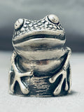 The Most Detailed Vintage Native American Navajo Sterling Silver Frog Ring-Nativo Arts