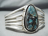 Amazing Vintage Native American Navajo Bisbee Turquoise Sterling Silver Bracelet-Nativo Arts