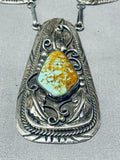 Al Boyd Vintage Native American Navajo Royston Turquoise Sterling Silver Necklace-Nativo Arts