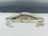 Mesmerizing Vintage Native American Navajo Carico Lake Turquoise Sterling Silver Cuff-Nativo Arts