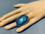 Superb Vintage Native American Navajo Turquoise Sterling Silver Ring-Nativo Arts