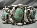 Extremely Rare Earlier Vintage Native American Navajo Royston Turquoise Sterling Silver Bracelet-Nativo Arts