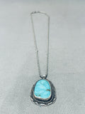 Enticing Vintage Native American Navajo Royston Turquoise Sterling Silver Necklace-Nativo Arts