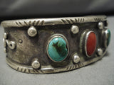Impressive Vintage Native American Navajo Royston Turquoise Sterling Silver Bracelet-Nativo Arts