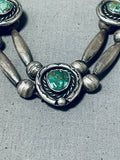 Amazing Vintage Native American Navajo Royston Turquoise Sterling Silver Necklace-Nativo Arts