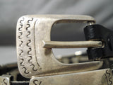 Spectacular Vintage Navajo Sterling Silver Concho Belt Native American-Nativo Arts