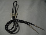 Native American Important Santo Domingo Dan Coriz Turquoise Sterling Silver Bolo Tie-Nativo Arts