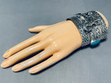 Native American Colossal Horse San Felipe Turquoise Sterling Silver Bracelet-Nativo Arts