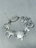 Important Willie Family Vintage Native American Navajo Sterling Silver Animal Bracelet-Nativo Arts