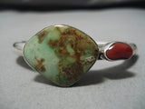Important Vintage Native American Navajo Damale Turquoise Sterling Silver Bracelet Cuff-Nativo Arts