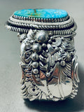 Important Best Detail Native American Navajo Ben Begaye (d.) Turquoise Sterling Silver Bracelet-Nativo Arts