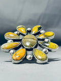Massive Sun Honeybee Jasper Native American Sterling Silver Ring-Nativo Arts