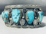 Incomparable Vintage Native American Navajo Morenci Turquoise Sterling Silver Bracelet-Nativo Arts