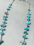 Nuggets Of Turquoise Vintage Native American Navajo Shell Necklace Old-Nativo Arts