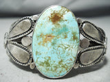 Early Vintage Native American Navajo Royston Turquoise Sterling Silver Bracelet-Nativo Arts