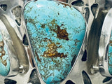Extraordinary Native American Navajo 8 Turquoise Sterling Silver Bracelet-Nativo Arts