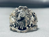 One Of The Most Unique Vintage Native American Navajo Hose Sterling Silver Ring-Nativo Arts