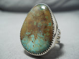 Colossal Vintage Native American Navajo Royston Turquoise Sterling Silver Ring-Nativo Arts