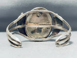 Native American Completely Hand Carved Vintage Navajo Sterling Silver Bracelet-Nativo Arts