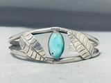 Superior Vintage Native American Navajo Pilot Mountain Turquoise Sterling Silver Bracelet-Nativo Arts