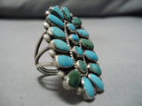 Quality Vintage Navajo Cerrillos Turquoise Sterling Silver Native American Ring-Nativo Arts