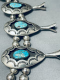272 Gram Stellar Vintage Native American Navajo Sterling Silver Squash Blossom Necklace-Nativo Arts