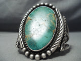 One Of Biggest Best Vintage Native American Navajo Royston Turquoise Sterling Silver Bracelet-Nativo Arts