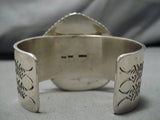 One Of Heaviest Native American Navajo Royston Turquoise Sterling Silver Bracelet Cuff-Nativo Arts