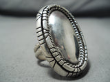 Marvelous Vintage Navajo Native American Sterling Silver Ring Old-Nativo Arts