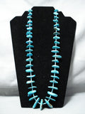 Native American Impressive Vintage Santo Domingo Kingman Turquoise Necklace Old-Nativo Arts