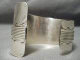 Huge Vintage Native American Navajo 3d Turquoise Sterling Silver Bracelet-Nativo Arts