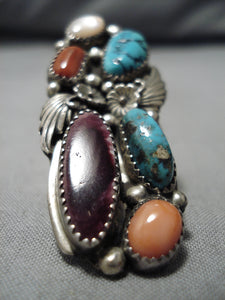 Remarkable Vintage Native American Navajo Turquoise Sterling Silver Bracelet-Nativo Arts