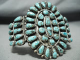 Authentic Vintage Native American Navajo Larry Moses Begay Turquoise Sterling Silver Bracelet-Nativo Arts