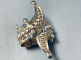 Incredible Southwest Taxco Vintage Sterling Silver Hinged Bracelet Old-Nativo Arts