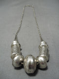 Amazing Vintage Navajo Sterling Silver Native American Necklace-Nativo Arts