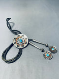 Basket!! Vintage Native American Navajo Turquoise Sterling Silver Wedding Basket Bolo-Nativo Arts