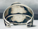 One Of The Best Vintage Native American Navajo #8 Mine Turquoise Sterling Silver Bracelet-Nativo Arts