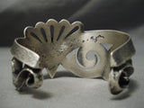 Important Native American Navajo Aaron Anderson Light Opal Sterling Silver Bracelet-Nativo Arts