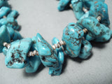 Unbelievable Vintage Navajo Kingman Turquoise Necklace Native American Old-Nativo Arts