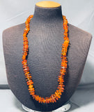Native American Amazing Navajo Amber Stone Graduating Longer Necklace-Nativo Arts