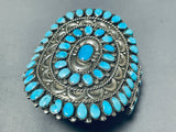 Authentic Vmb Vintage Native American Navajo Turquoise Sterling Silver Bracelet Old-Nativo Arts
