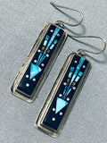 Sammy Smith Vintage Native American Navajo Turquoise Kachina Sterling Silver Earrings-Nativo Arts