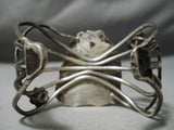 Important Early Vintage Native American Navajo Carico Lake Turquoise Sterling Silver Bracelet-Nativo Arts