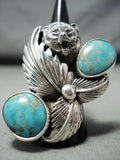 Tremendous San Felipe Turquoise Sterling Silver Ring-Nativo Arts