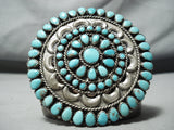 Authentic Vintage Native American Navajo Victor Moses Begay Turquoise Sterling Silver Pin-Nativo Arts