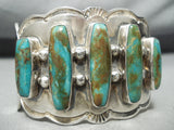 One Of Biggest Best Vintage Native American Navajo Royston Turquoise Sterling Silver Bracelet-Nativo Arts