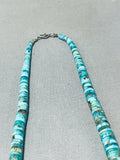 Native American Traditional Vintage Santo Domingo Turquoise Sterling Silver Necklace-Nativo Arts