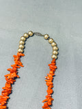 Native American Superior Vintage Santo Domingo Coral Goldfill Necklace-Nativo Arts