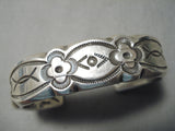 Thick And Heavy!! Vintage Native American Navajo Important Sterling Silver Bracelet-Nativo Arts